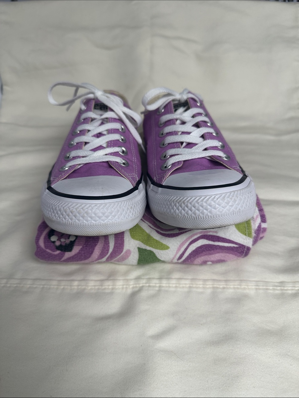 Converse Low Top Sneakers - Lavender Purple with White - Picture 5 of 7